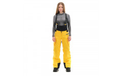 Штаны горнолыжные утепленные Gravity Premium WOMAN Yellow-Dark Ocean