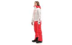 Куртка горнолыжная утепленная Gravity Premium WOMAN Gray-Red Fluo