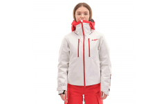 Куртка горнолыжная утепленная Gravity Premium WOMAN Gray-Red Fluo