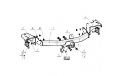 Фаркоп  Toyota Fortuner 2015