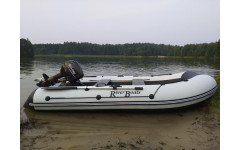 Лодка ПВХ RiverBoats RB с жёстким дном  — 280 (Киль) черно-белый