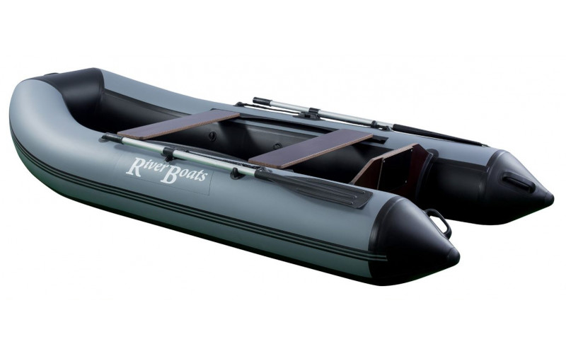 Лодка ПВХ RiverBoats RB — 300 Лайт (черно-серый)